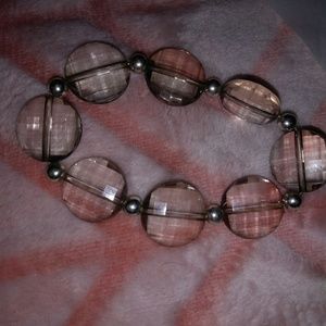 Vintage clear bead jewelry bracelet